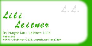 lili leitner business card